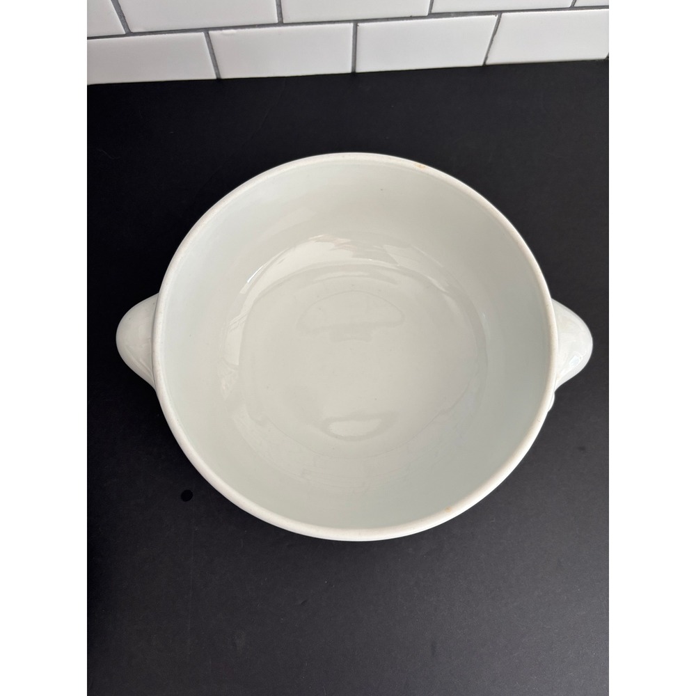 Apilco Blue White Floral Ceramic Tureen with Lid Round Serving Dish with Handles - Picture 7 of 13